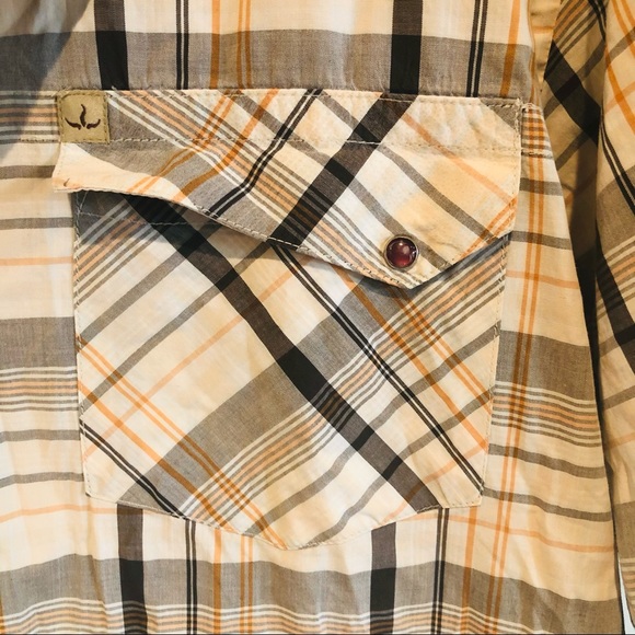 Prana flannel Pearl snap mens large shirt - Picture 2 of 5